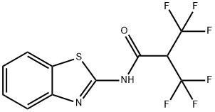 N-(1,3-benzothiazol-2-yl)-3,3,3-trifluoro-2-(trifluoromethyl)propanamide 구조식 이미지