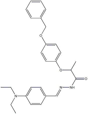 2-[4-(benzyloxy)phenoxy]-N'-[4-(diethylamino)benzylidene]propanohydrazide 구조식 이미지