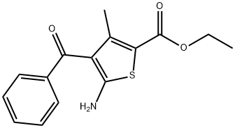 ethyl 5-amino-4-benzoyl-3-methylthiophene-2-carboxylate 구조식 이미지