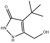 3H-Pyrazol-3-one, 4-(1,1-dimethylethyl)-1,2-dihydro-5-(hydroxymethyl)- Structure