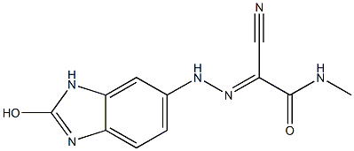 2-cyano-2-[(2-hydroxy-1H-benzimidazol-6-yl)hydrazono]-N-methylacetamide Structure