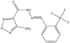 4-amino-N'-[2-(trifluoromethyl)benzylidene]-1,2,5-oxadiazole-3-carbohydrazide 구조식 이미지