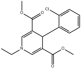 dimethyl 4-(2-chlorophenyl)-1-ethyl-1,4-dihydropyridine-3,5-dicarboxylate 구조식 이미지