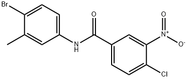 N-(4-bromo-3-methylphenyl)-4-chloro-3-nitrobenzamide 구조식 이미지