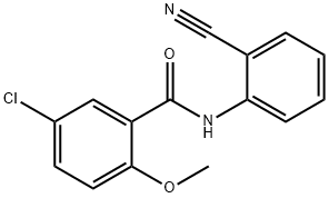 5-chloro-N-(2-cyanophenyl)-2-methoxybenzamide 구조식 이미지