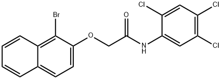 2-[(1-bromo-2-naphthyl)oxy]-N-(2,4,5-trichlorophenyl)acetamide Structure