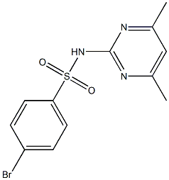 4-bromo-N-(4,6-dimethyl-2-pyrimidinyl)benzenesulfonamide 구조식 이미지