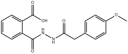 2-({2-[2-(4-methoxyphenyl)acetyl]hydrazino}carbonyl)benzoic acid 구조식 이미지