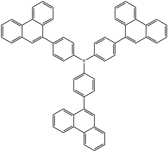 Tris-(4-phenanthren-9-yl-phenyl)-amine Structure