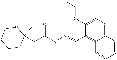 N'-[(2-ethoxy-1-naphthyl)methylene]-2-(2-methyl-1,3-dioxan-2-yl)acetohydrazide Structure