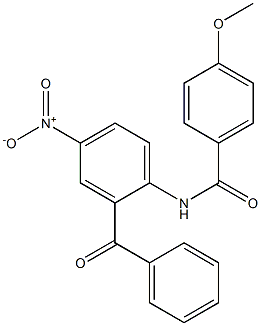 N-{2-benzoyl-4-nitrophenyl}-4-methoxybenzamide 구조식 이미지