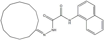 2-(2-cyclododecylidenehydrazino)-N-(1-naphthyl)-2-oxoacetamide 구조식 이미지