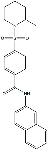 4-[(2-methyl-1-piperidinyl)sulfonyl]-N-(2-naphthyl)benzamide Structure