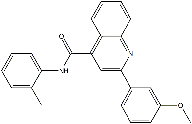 2-(3-methoxyphenyl)-N-(2-methylphenyl)-4-quinolinecarboxamide 구조식 이미지