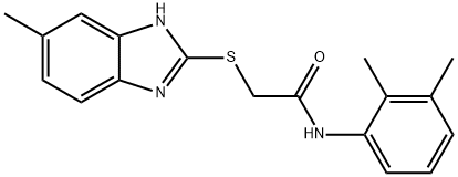 N-(2,3-dimethylphenyl)-2-[(5-methyl-1H-benzimidazol-2-yl)sulfanyl]acetamide Structure