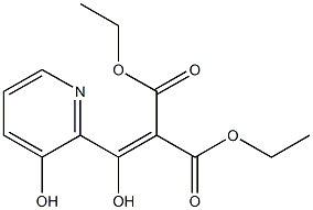 diethyl 2-[hydroxy(3-hydroxy-2-pyridinyl)methylene]malonate 구조식 이미지