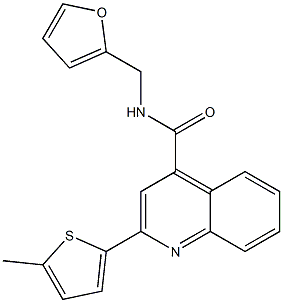 N-(2-furylmethyl)-2-(5-methyl-2-thienyl)-4-quinolinecarboxamide 구조식 이미지