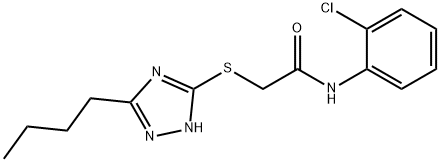 2-[(5-butyl-4H-1,2,4-triazol-3-yl)sulfanyl]-N-(2-chlorophenyl)acetamide 구조식 이미지