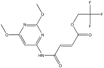 2,2,2-trifluoroethyl 4-[(2,6-dimethoxy-4-pyrimidinyl)amino]-4-oxo-2-butenoate 구조식 이미지