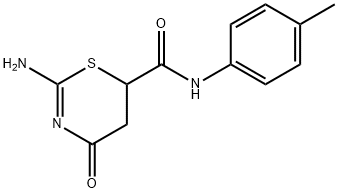 2-amino-N-(4-methylphenyl)-4-oxo-5,6-dihydro-4H-1,3-thiazine-6-carboxamide 구조식 이미지