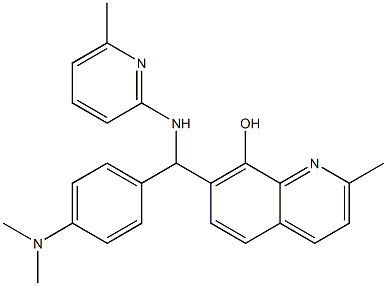 7-{[4-(dimethylamino)phenyl][(6-methyl-2-pyridinyl)amino]methyl}-2-methyl-8-quinolinol 구조식 이미지