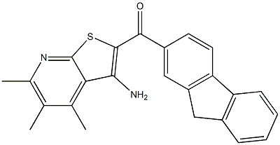 (3-amino-4,5,6-trimethylthieno[2,3-b]pyridin-2-yl)(9H-fluoren-2-yl)methanone Structure