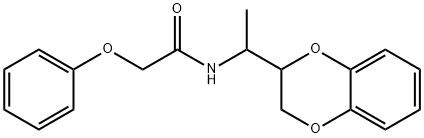 N-[1-(2,3-dihydro-1,4-benzodioxin-2-yl)ethyl]-2-phenoxyacetamide 구조식 이미지