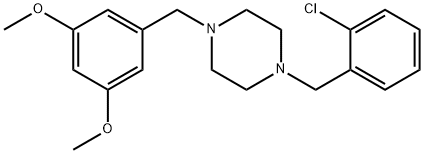 1-(2-chlorobenzyl)-4-(3,5-dimethoxybenzyl)piperazine 구조식 이미지