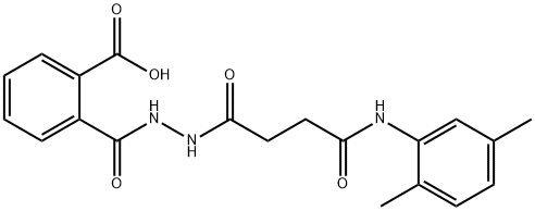 2-({2-[4-(2,5-dimethylanilino)-4-oxobutanoyl]hydrazino}carbonyl)benzoic acid 구조식 이미지