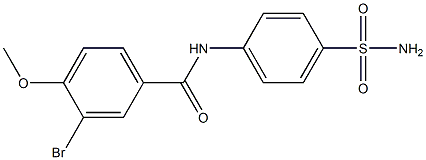 N-[4-(aminosulfonyl)phenyl]-3-bromo-4-methoxybenzamide 구조식 이미지