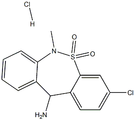 11-amino-3-chloro-6,11-dihydro-5,5-dioxo-6-methyl-dibenzo[c,f][1,2]thiazepine hydrochloride Structure