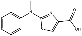 4-Thiazolecarboxylic acid, 2-(methylphenylamino)- Structure