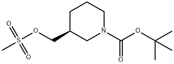 (S)-[[(Methylsulfonyl)oxy]methyl]piperidine-1-carboxylic Acid tert-Butyl Ester 구조식 이미지