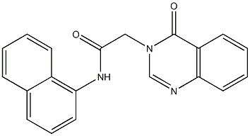 N-(1-naphthyl)-2-(4-oxo-3(4H)-quinazolinyl)acetamide 구조식 이미지