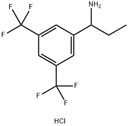 1-[3,5-BIS(TRIFLUOROMETHYL)PHENYL]PROPYLAMINE HYDROCHLORIDE Structure