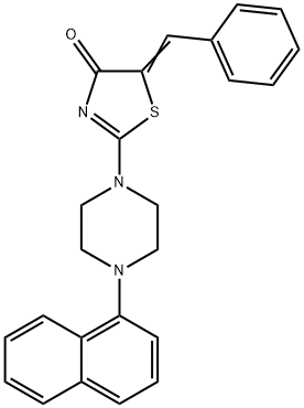 5-benzylidene-2-[4-(1-naphthyl)-1-piperazinyl]-1,3-thiazol-4(5H)-one Structure