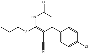 4-(4-chlorophenyl)-6-oxo-2-(propylsulfanyl)-1,4,5,6-tetrahydro-3-pyridinecarbonitrile Structure