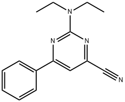 2-(diethylamino)-6-phenylpyrimidine-4-carbonitrile Structure