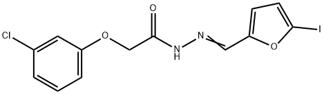 2-(3-chlorophenoxy)-N'-[(5-iodo-2-furyl)methylene]acetohydrazide Structure