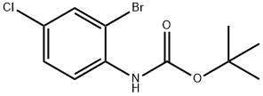 tert-butyl 2-bromo-4-chlorophenylcarbamate 구조식 이미지