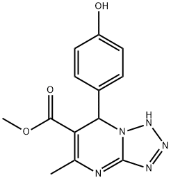 methyl 7-(4-hydroxyphenyl)-5-methyl-4,7-dihydrotetraazolo[1,5-a]pyrimidine-6-carboxylate Structure