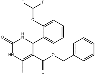 benzyl 4-[2-(difluoromethoxy)phenyl]-6-methyl-2-oxo-1,2,3,4-tetrahydropyrimidine-5-carboxylate 구조식 이미지