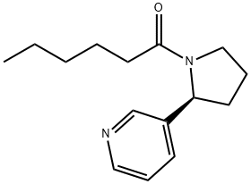 1-[(2S)-2-(3-Pyridinyl)-1-pyrrolidinyl]-1-hexanone Structure