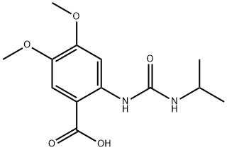 4,5-dimethoxy-2-[(propan-2-ylcarbamoyl)amino]benzoic acid 구조식 이미지