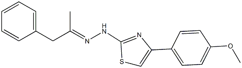 1-phenylacetone [4-(4-methoxyphenyl)-1,3-thiazol-2-yl]hydrazone 구조식 이미지