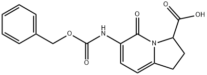 6-(((benzyloxy)carbonyl)amino)-5-oxo-1,2,3,5-tetrahydroindolizine-3-carboxylic acid Structure