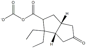 diethyl (3aR,6aS)-5-oxohexahydropentalene-2,2(1H)-dicarboxylate 구조식 이미지