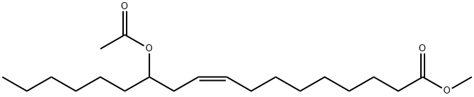 9-Octadecenoic acid, 12-(acetyloxy)-, methyl ester, (9Z)- 구조식 이미지