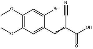 3-(2-bromo-4,5-dimethoxyphenyl)-2-cyanoacrylic acid Structure