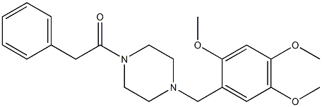 1-(phenylacetyl)-4-(2,4,5-trimethoxybenzyl)piperazine 구조식 이미지